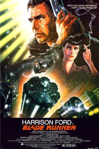 Voici l'affiche du film Blade Runner sorti en 1982.